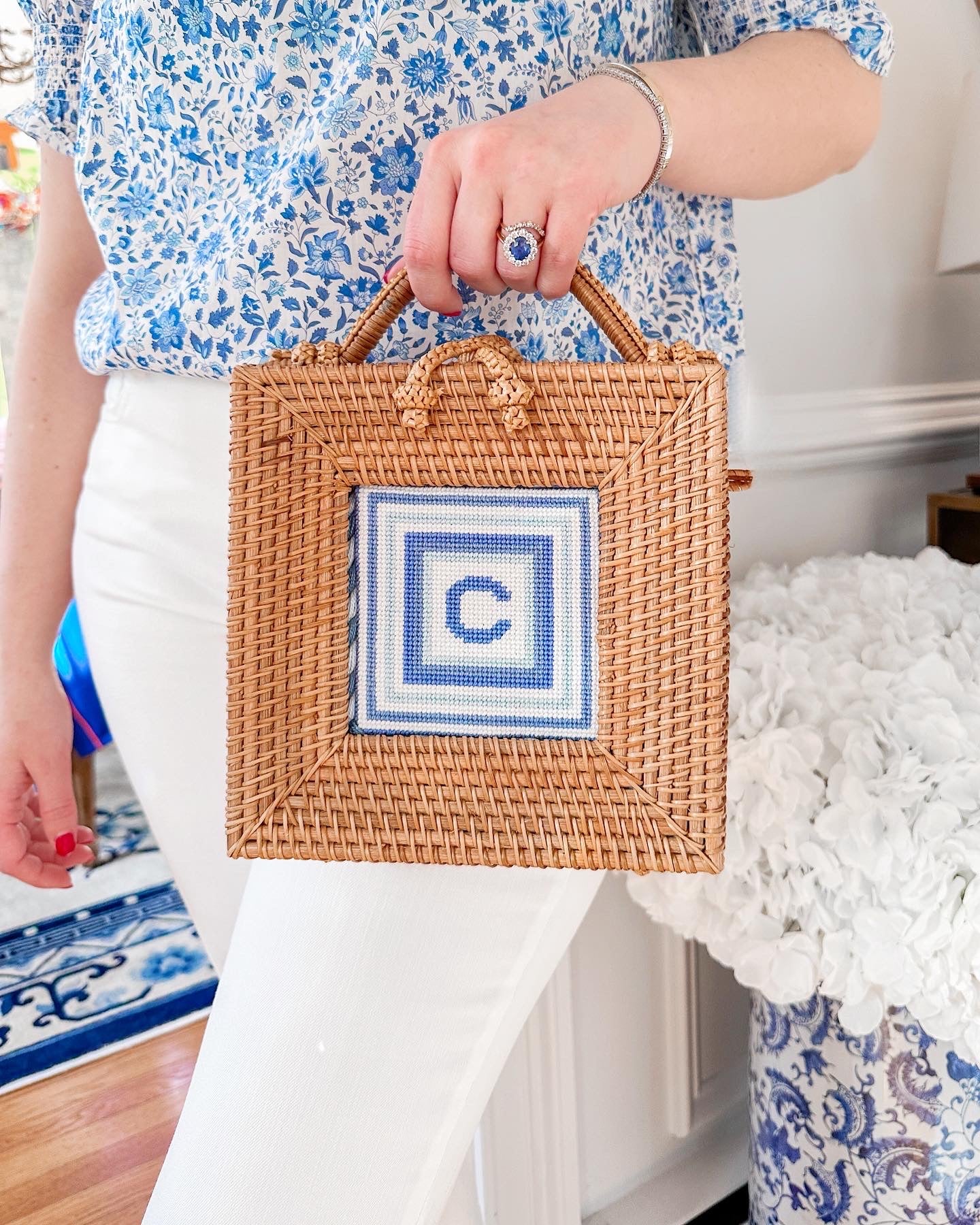 Needlepoint Wicker Bag Launch – Penny Linn Designs