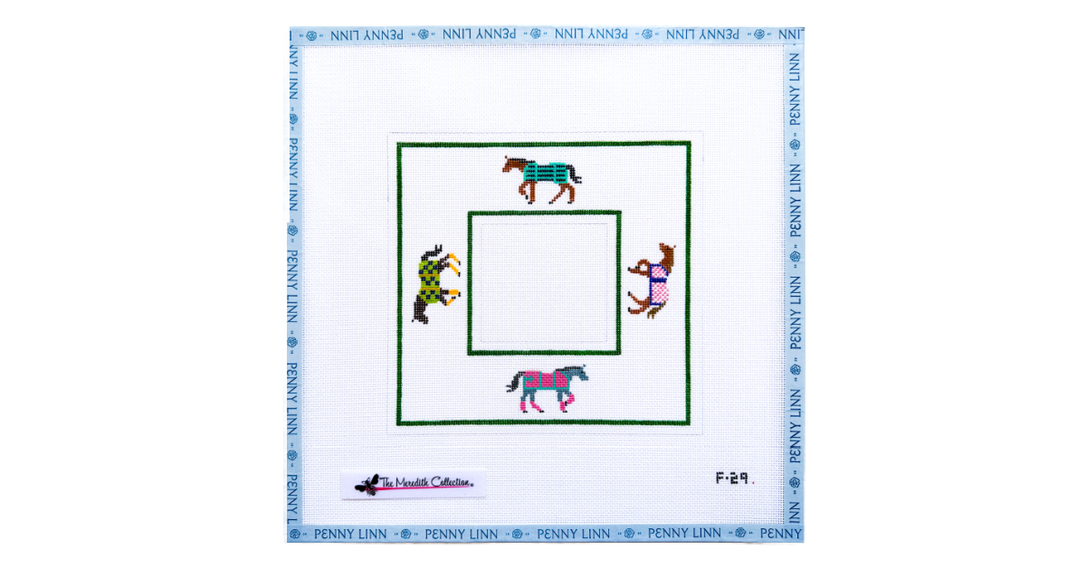 Horse with Blankets Frame 4x4