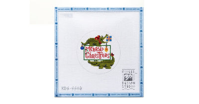 Alligator Merry Christmas - Penny Linn Designs - CBK Needlepoint Collections