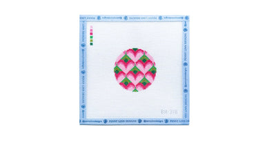 Bargello Heart 3" Round - Penny Linn Designs - TEW - TANYA MERTEL