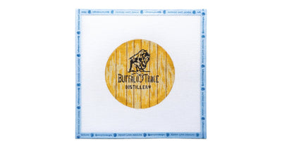 Buffalo Trace Logo BARREL HEAD - Penny Linn Designs - Elm Tree Needlepoint Designs