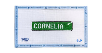 Cornelia Street Sign - Penny Linn Designs - Grandin Lane Needlepoint