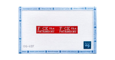 F*ck The Patriarchy Key Fob - Penny Linn Designs - Olivia Grace Needlepoint