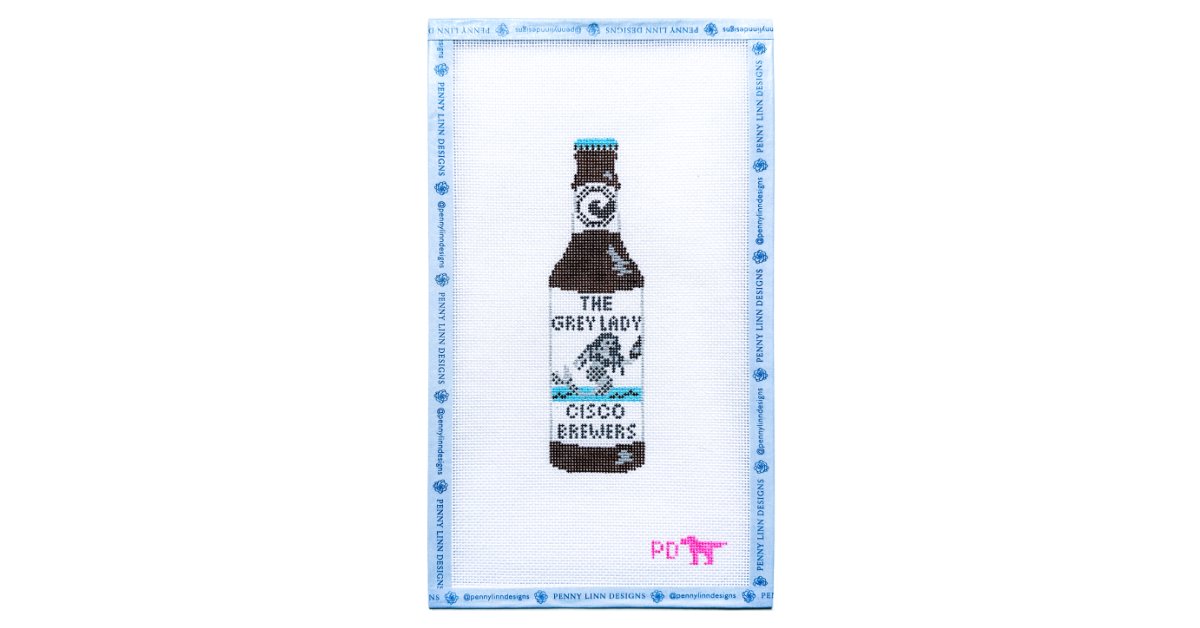 Grey Lady Cisco Brewers Beer - Penny Linn Designs - Poppy's Designs Needlepoint