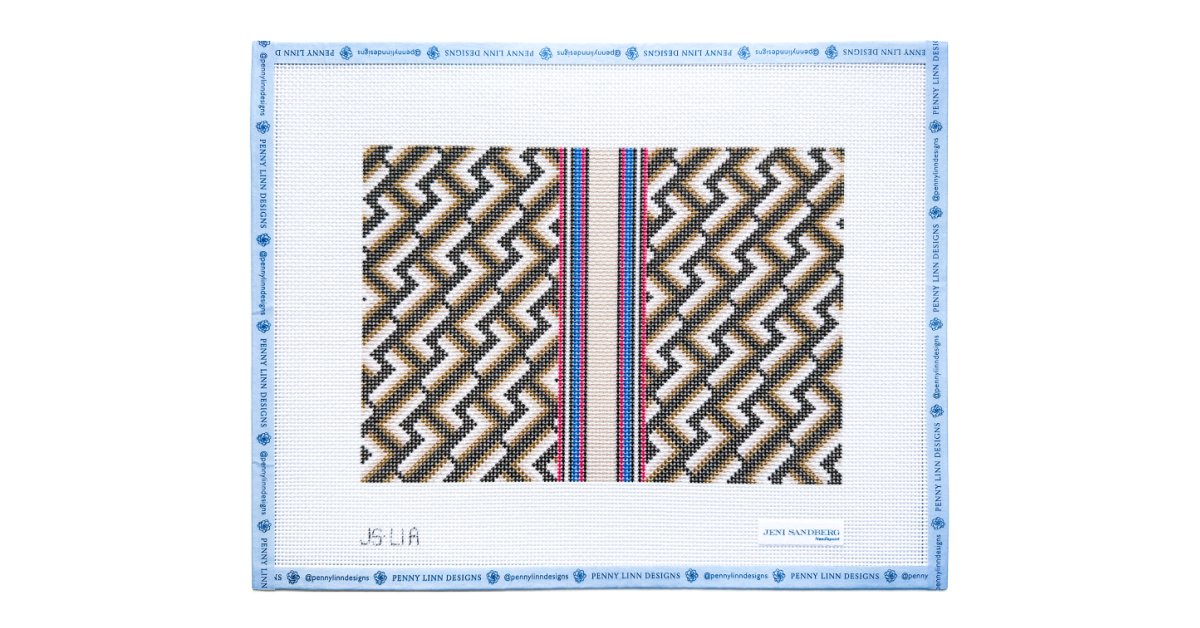 L Letter Clutch - Penny Linn Designs - Jeni Sandberg Needlepoint