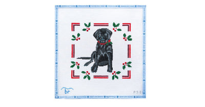 Lab Puppy with Holly - Penny Linn Designs - Blue Ridge Stitchery