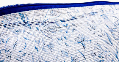 Needlepoint Print Stitchable Nylon Project Bag - Penny Linn Designs - Penny Linn Designs