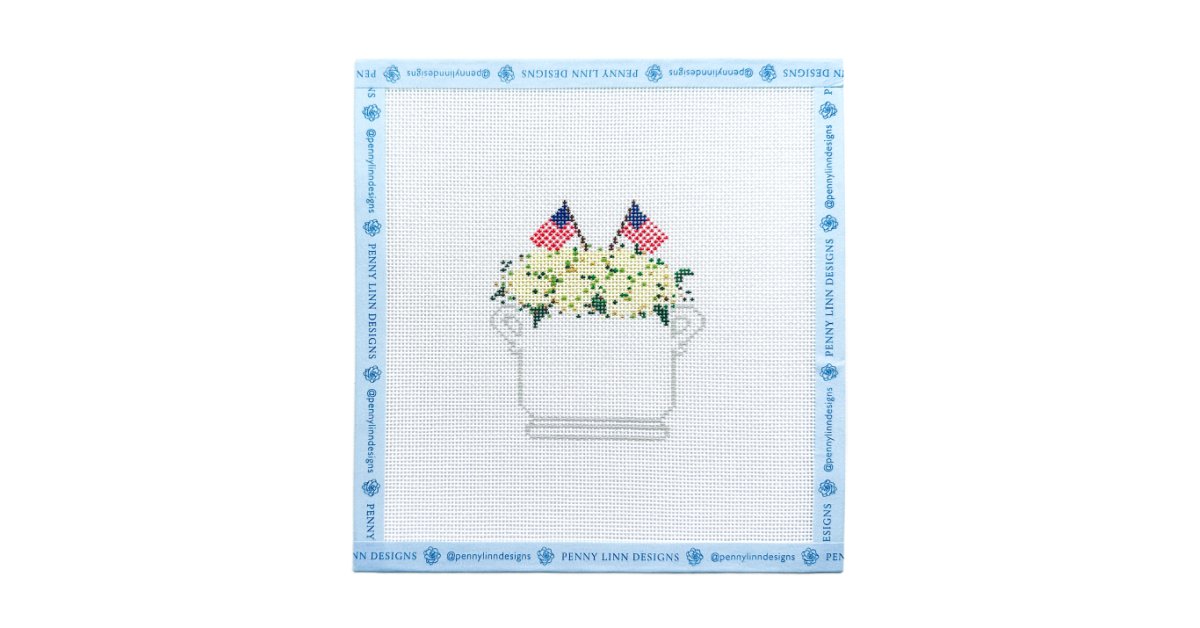 Patriotic Floral Arrangement - Penny Linn Designs - Stitch Style Needlepoint