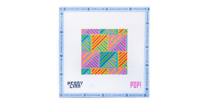 QUILTED DIAGONALS BRIGHT SQUARE - Penny Linn Designs - POP! NeedleArt