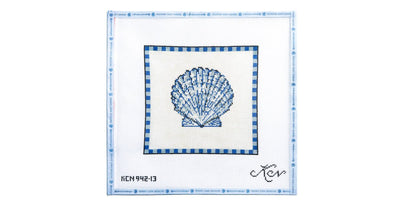 Scallop Shell in Ocean Blue - Penny Linn Designs - The Colonial Needle