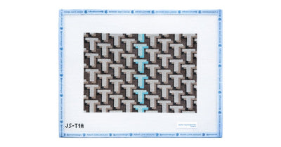 T Letter Clutch - Penny Linn Designs - Jeni Sandberg Needlepoint