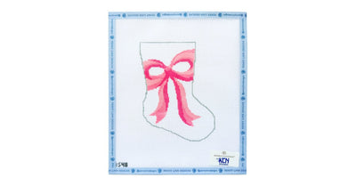 Bauble Stockings Pink Bow Ornament Stocking - Penny Linn Designs - KCN DESIGNERS