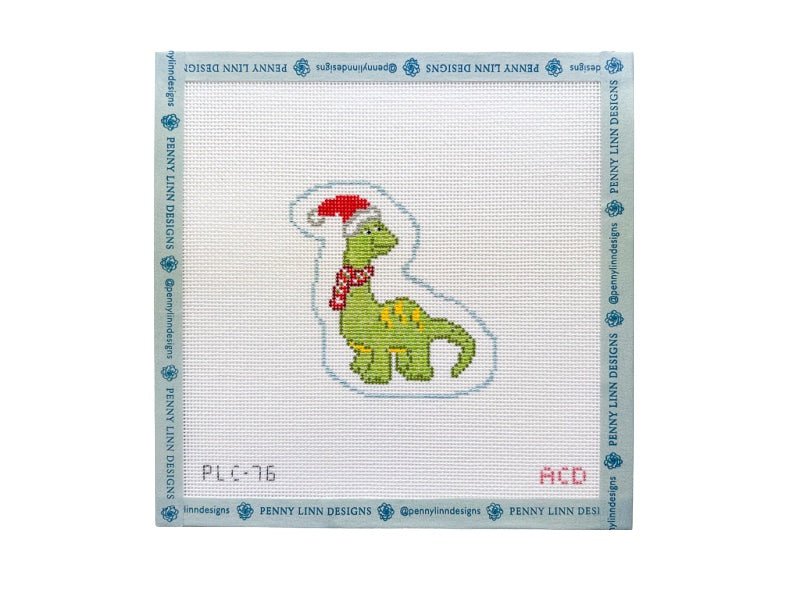 Dino Friends - Christmas Brontosaurus - Penny Linn Designs - AC Designs
