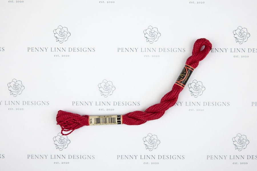 DMC 3 Pearl Cotton 326 Rose - Very Dark - Penny Linn Designs - DMC