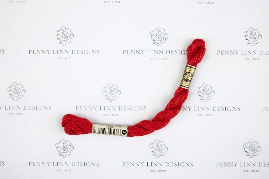 DMC 3 Pearl Cotton 349 Coral - Dark - Penny Linn Designs - DMC