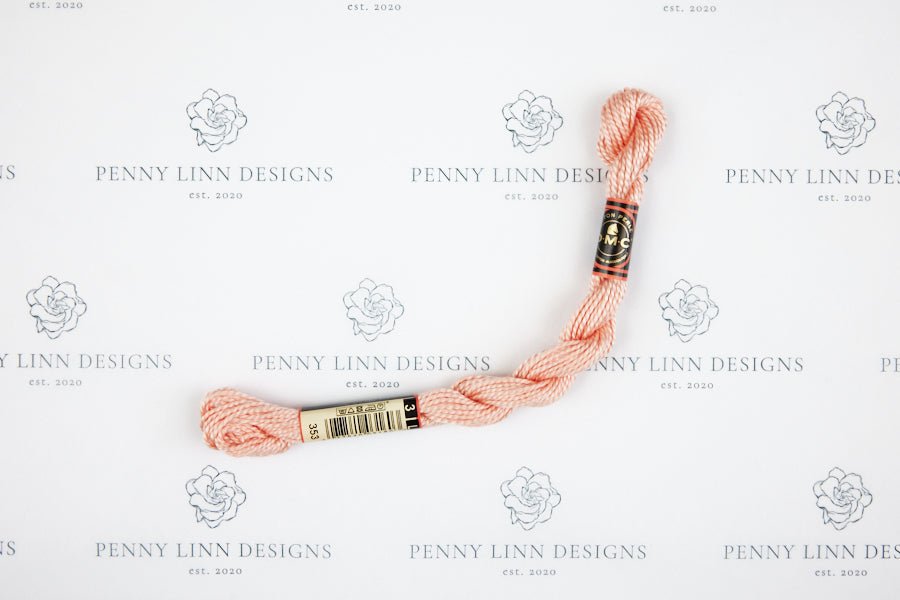 DMC 3 Pearl Cotton 353 Peach - Penny Linn Designs - DMC