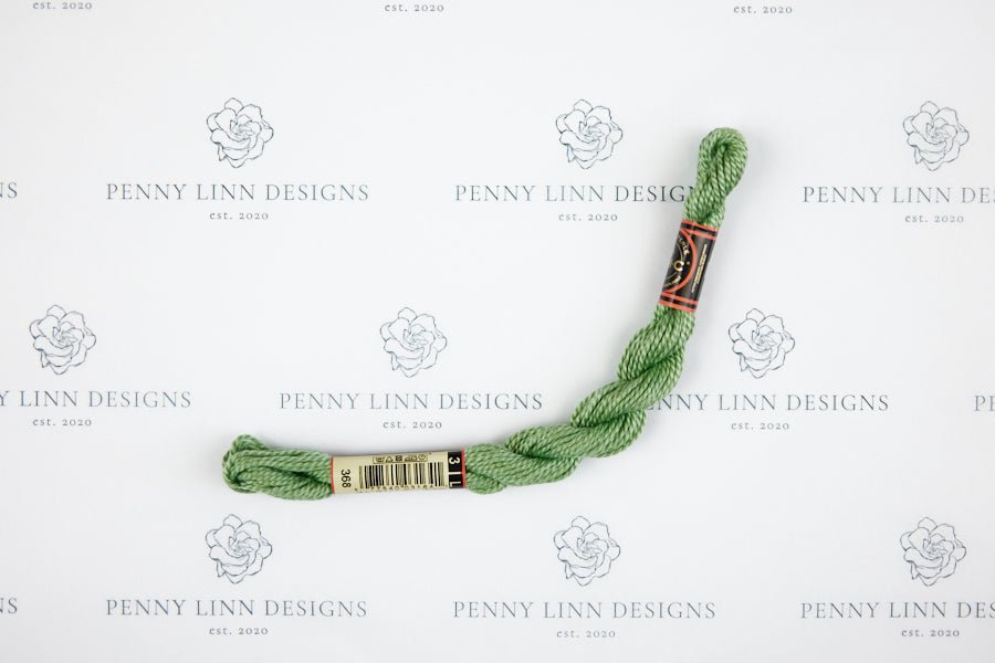 DMC 3 Pearl Cotton 368 Pistachio Green - Light - Penny Linn Designs - DMC