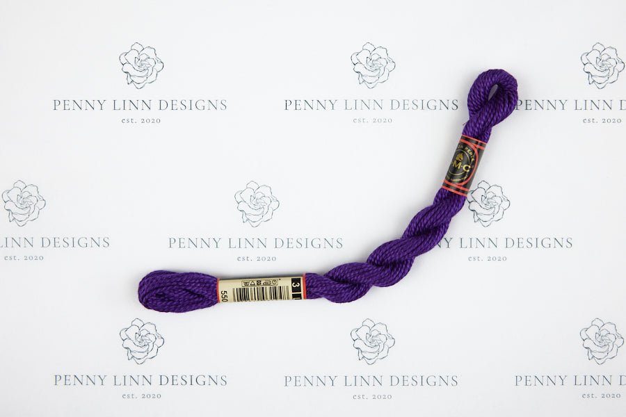 DMC 3 Pearl Cotton 550 Violet - Very Dark - Penny Linn Designs - DMC
