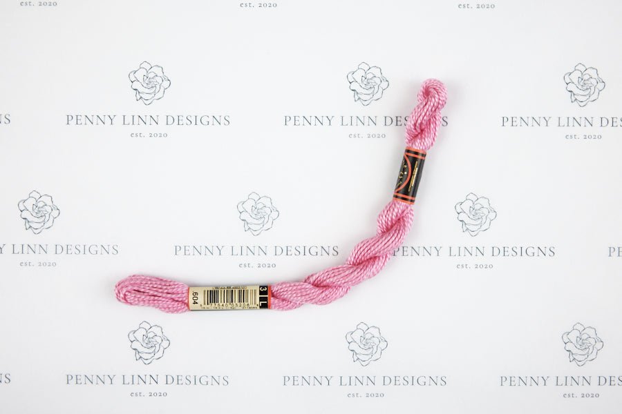 DMC 3 Pearl Cotton 604 Cranberry - Light - Penny Linn Designs - DMC