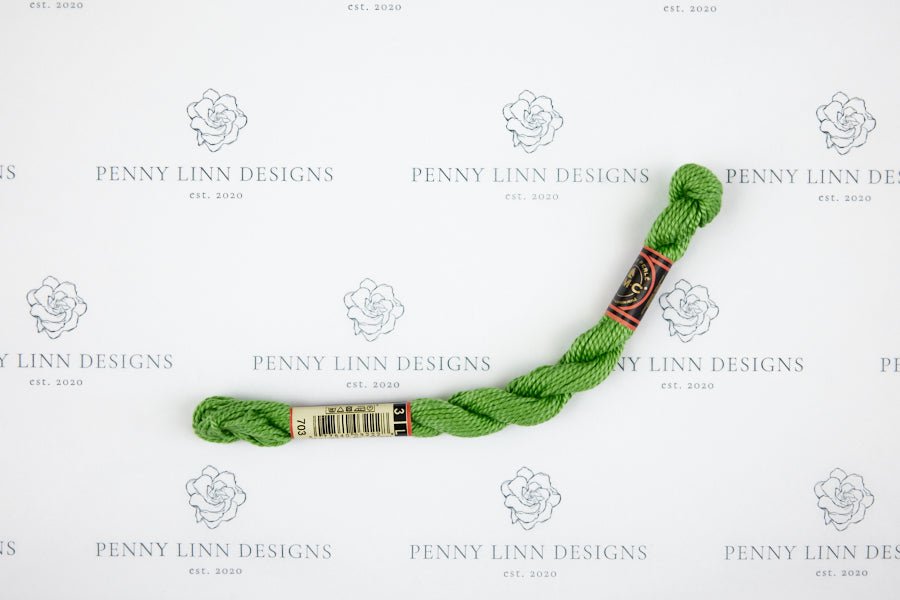 DMC 3 Pearl Cotton 703 Chartreuse - Penny Linn Designs - DMC