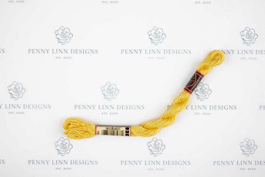 DMC 3 Pearl Cotton 743 Yellow - Medium - Penny Linn Designs - DMC