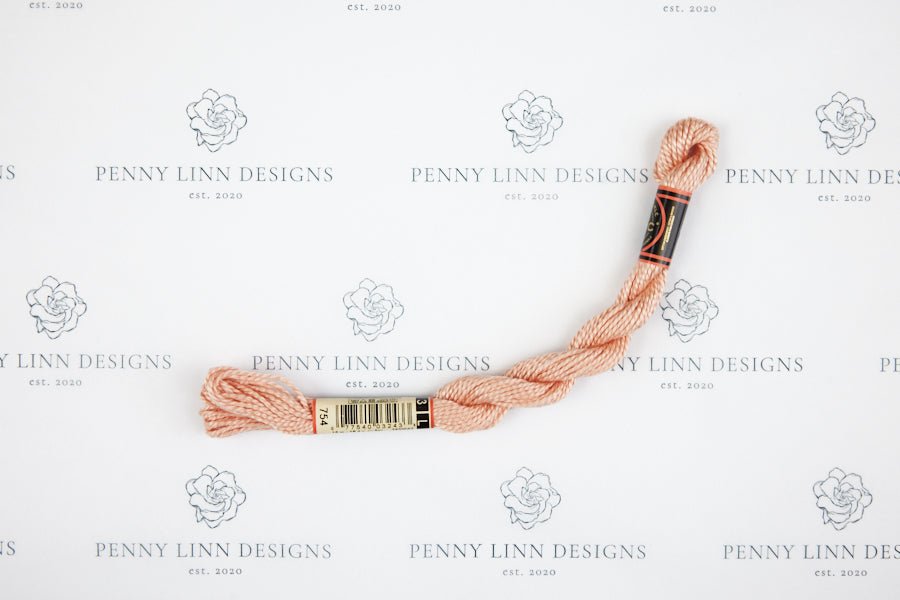 DMC 3 Pearl Cotton 754 Peach - Light - Penny Linn Designs - DMC