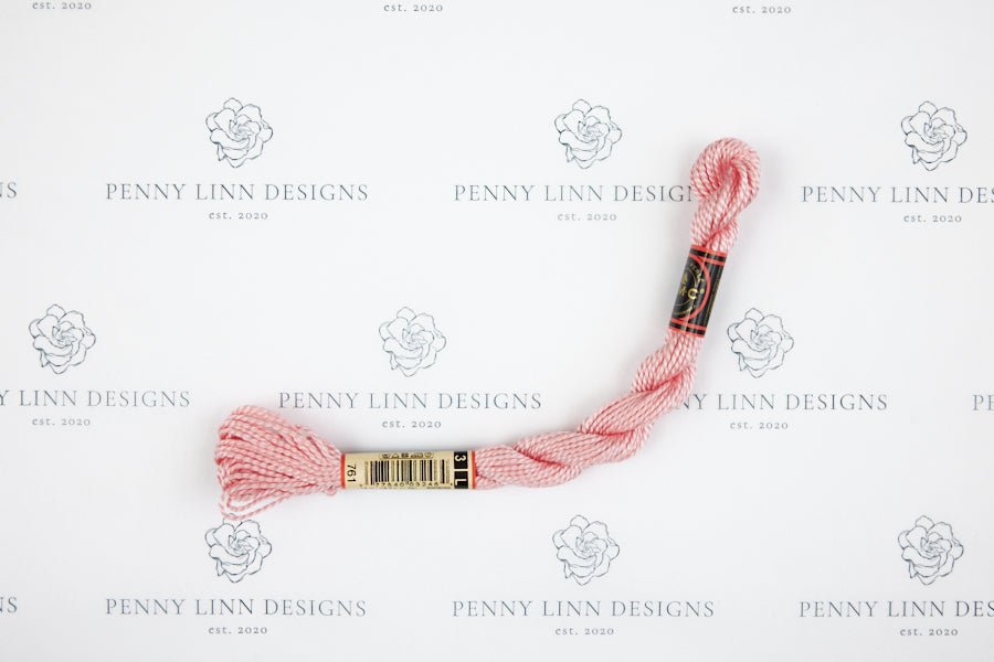 DMC 3 Pearl Cotton 761 Salmon - Light - Penny Linn Designs - DMC