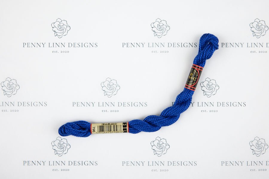 DMC 3 Pearl Cotton 796 Royal Blue - Dark - Penny Linn Designs - DMC