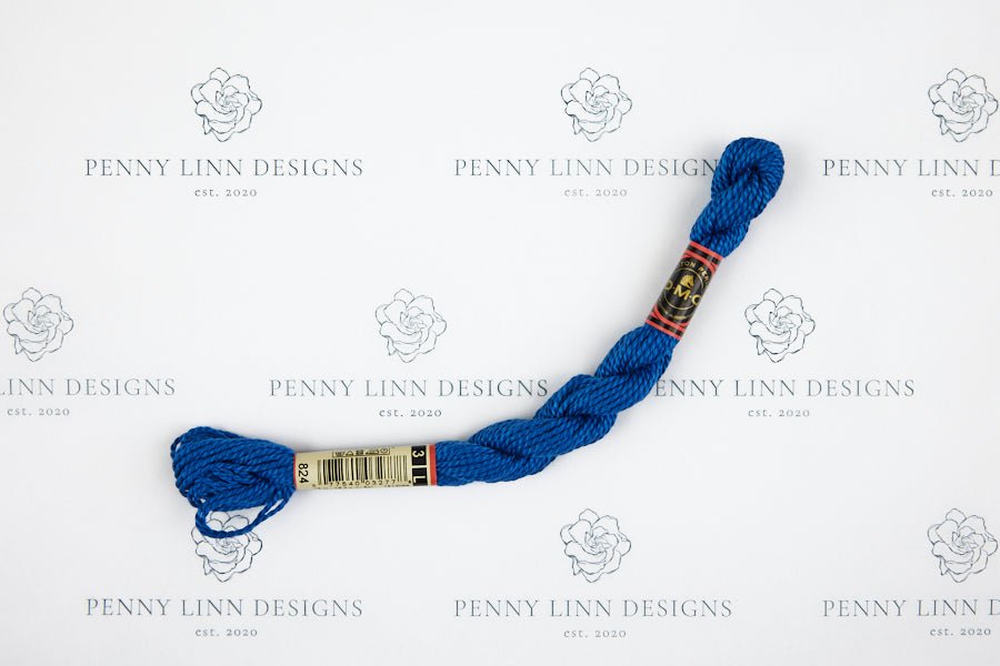 DMC 3 Pearl Cotton 824 Blue - Very Dark - Penny Linn Designs - DMC