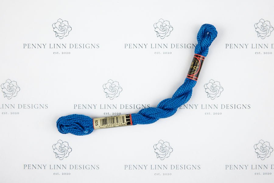 DMC 3 Pearl Cotton 825 Blue - Dark - Penny Linn Designs - DMC