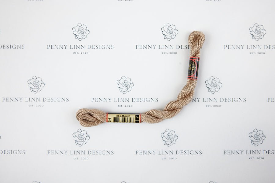 DMC 3 Pearl Cotton 842 Beige Brown - Very Light - Penny Linn Designs - DMC