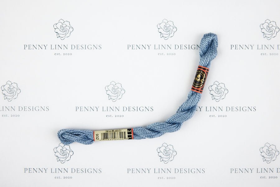 DMC 3 Pearl Cotton 932 Antique Blue - Light - Penny Linn Designs - DMC