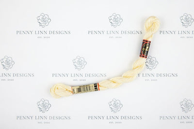 DMC 5 Pearl Cotton 3823 Yellow - Ultra Pale - Penny Linn Designs - DMC
