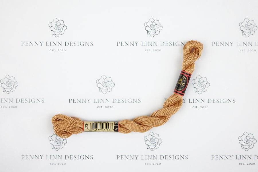 DMC 5 Pearl Cotton 437 Tan - Light - Penny Linn Designs - DMC