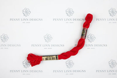 DMC 5 Pearl Cotton 666 Red - Bright - Penny Linn Designs - DMC