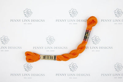 DMC 5 Pearl Cotton 740 Tangerine - Penny Linn Designs - DMC