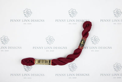 DMC 5 Pearl Cotton 814 Garnet - Dark - Penny Linn Designs - DMC