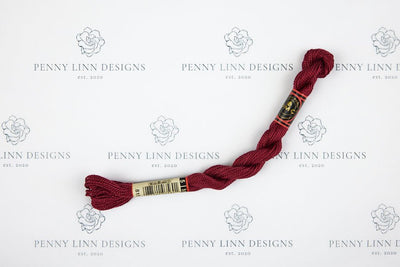 DMC 5 Pearl Cotton 815 Garnet - Medium - Penny Linn Designs - DMC