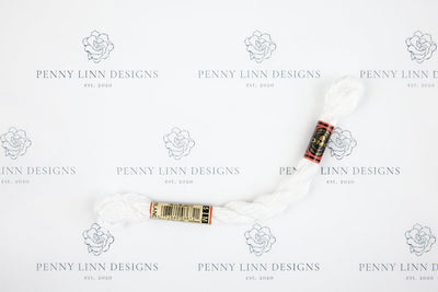 DMC 5 Pearl Cotton BLANC White - Penny Linn Designs - DMC