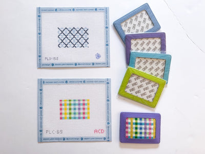 Double Blue Lattice Card Insert - Penny Linn Designs - Penny Linn Designs