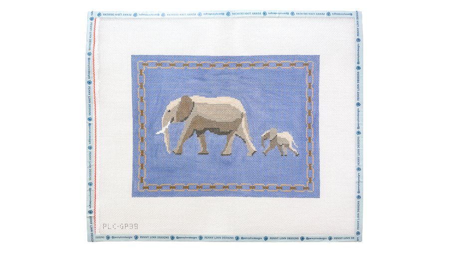 Edwina & Elle Elephants in Blue - Penny Linn Designs - Grant Point Designs