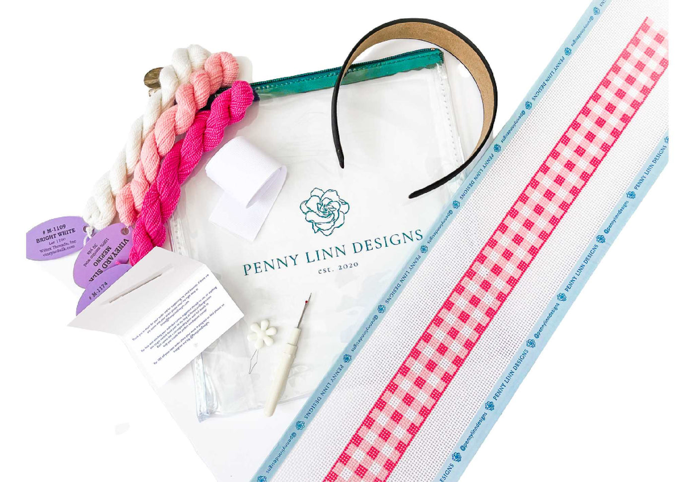 Needlepoint Knot Headband - Penny Linn Designs - Penny Linn Designs