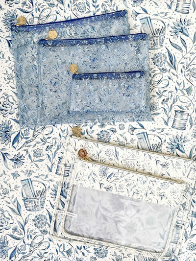 Needlepoint Print Clear Project Bag - Penny Linn Designs - Penny Linn Designs