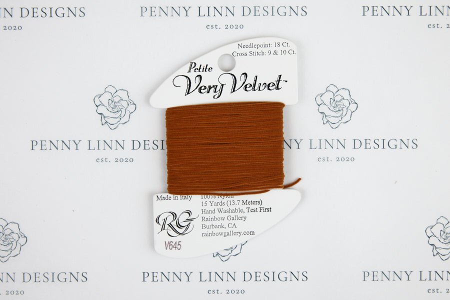 Petite Very Velvet V645 Dark Golden Brown - Penny Linn Designs - Rainbow Gallery