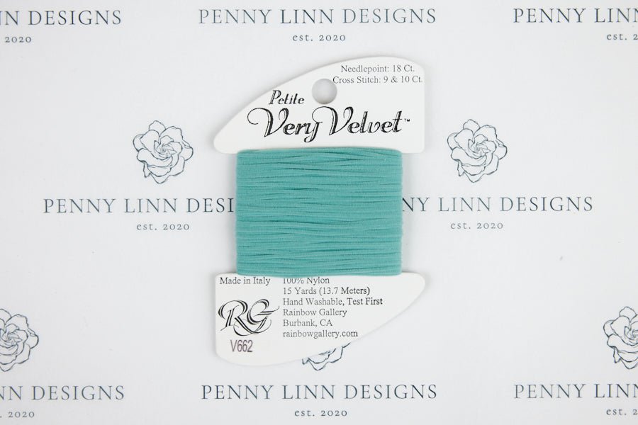 Petite Very Velvet V662 Green Aqua - Penny Linn Designs - Rainbow Gallery