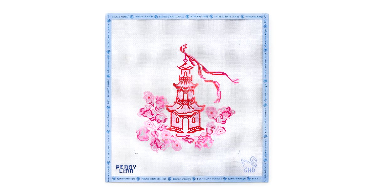 PINK CHERRY BLOSSOM PAGODA - Penny Linn Designs - Grey Hall Design