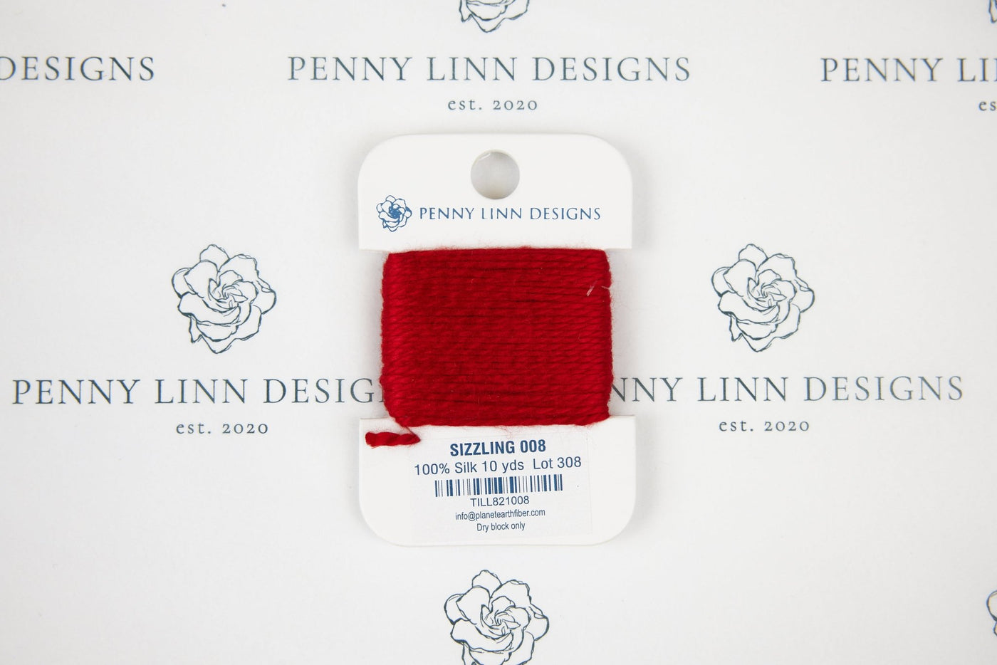 Planet Earth Silk Card - 008 Sizzling - Penny Linn Designs - Planet Earth Fibers