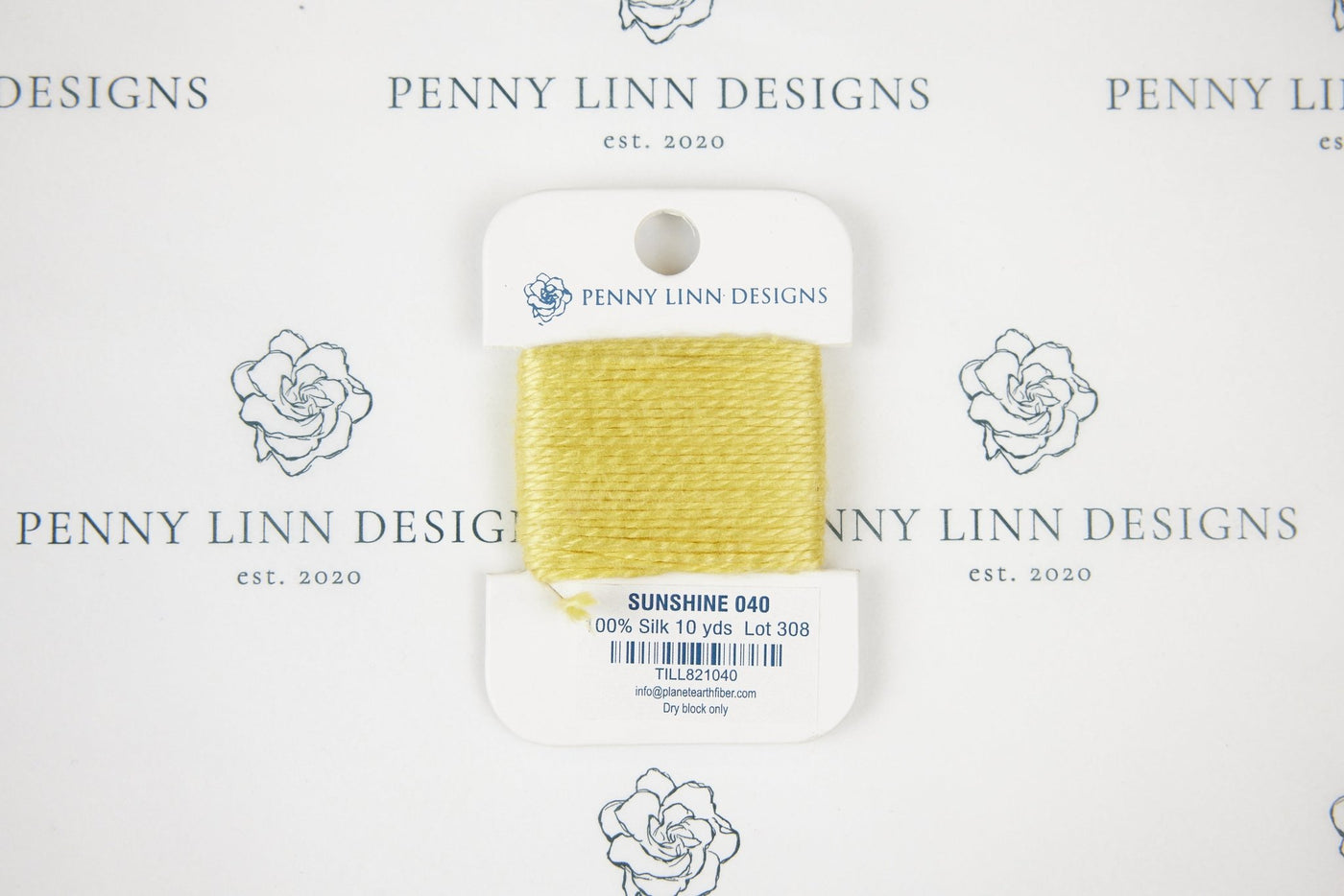 Planet Earth Silk Card - 040 Sunshine - Penny Linn Designs - Planet Earth Fibers