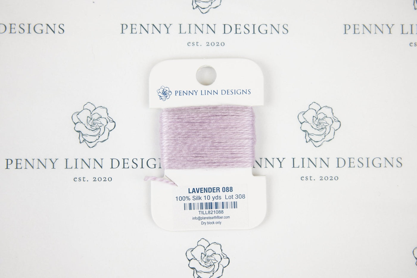 Planet Earth Silk Card - 088 Lavender - Penny Linn Designs - Planet Earth Fibers
