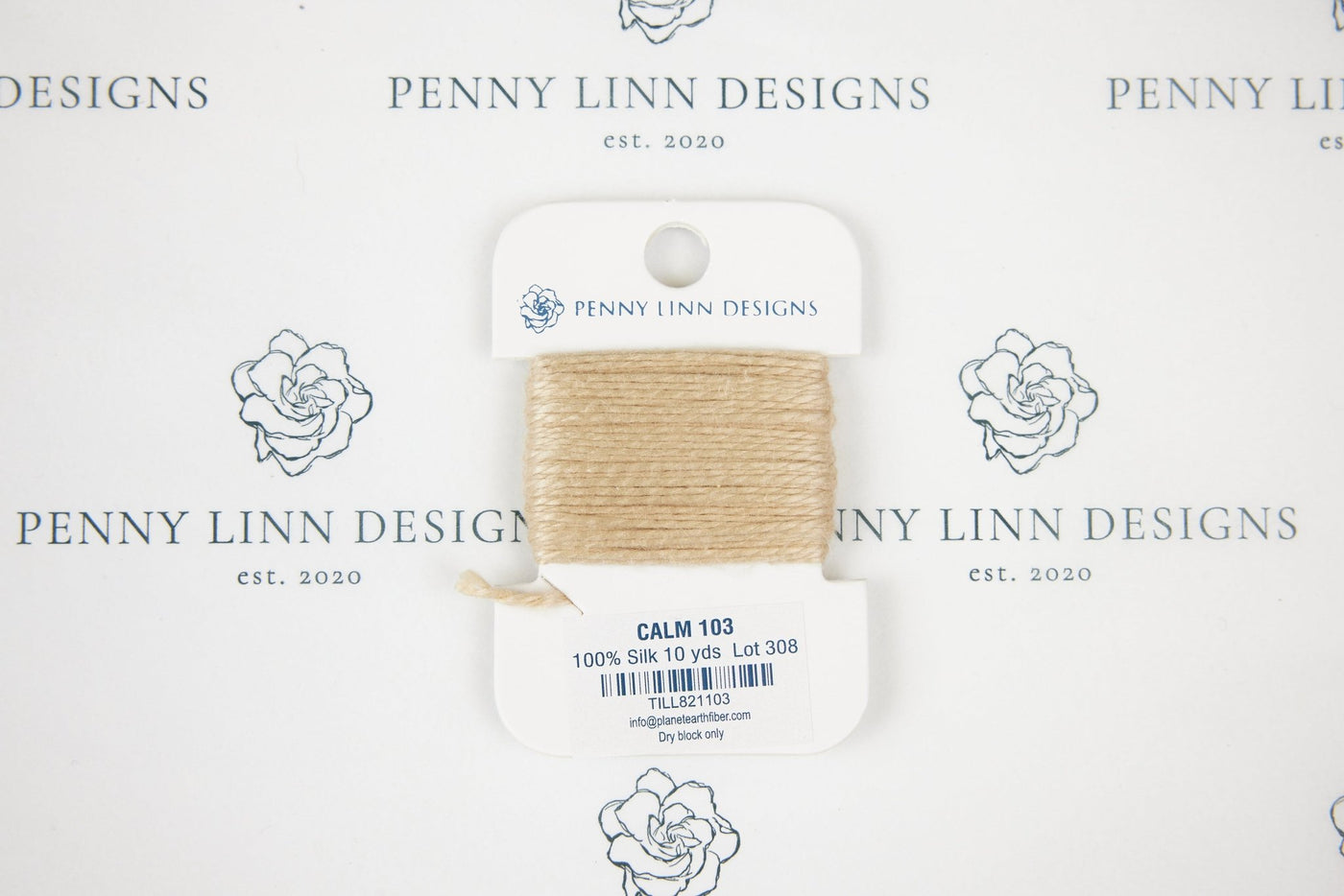 Planet Earth Silk Card - 103 Calm - Penny Linn Designs - Planet Earth Fibers
